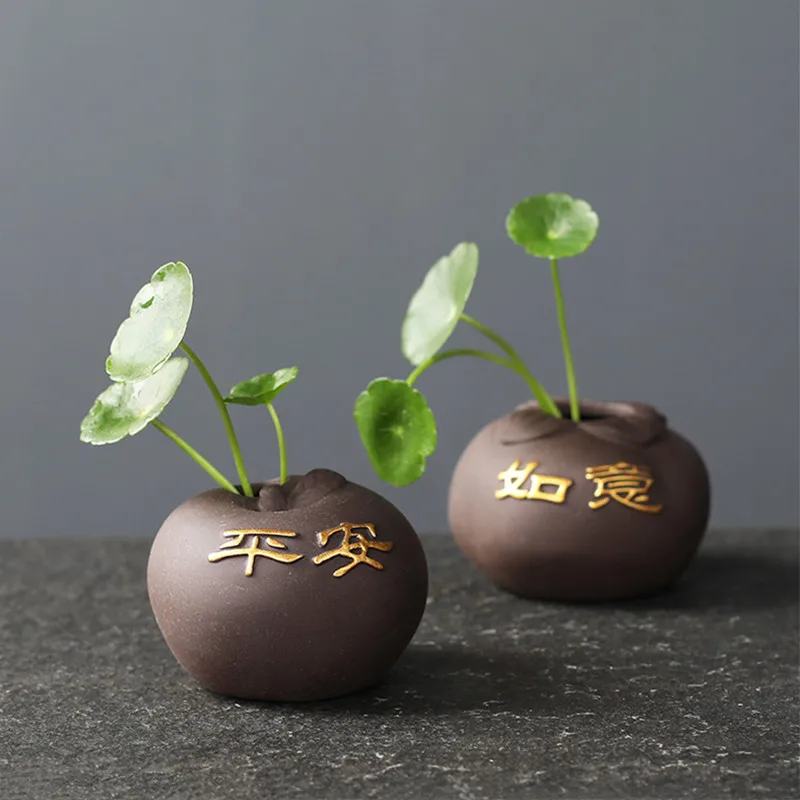 Creative Purple Clay Tea Pet F - Bonsai Garden Mini ulasan dan harga