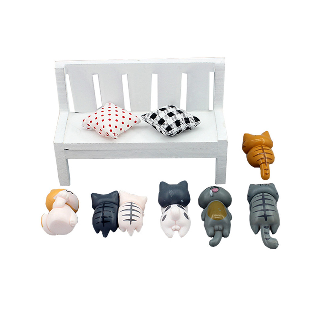 6Pcs PVC Cat Ornament Set Mini - Bonsai Garden World ulasan dan harga