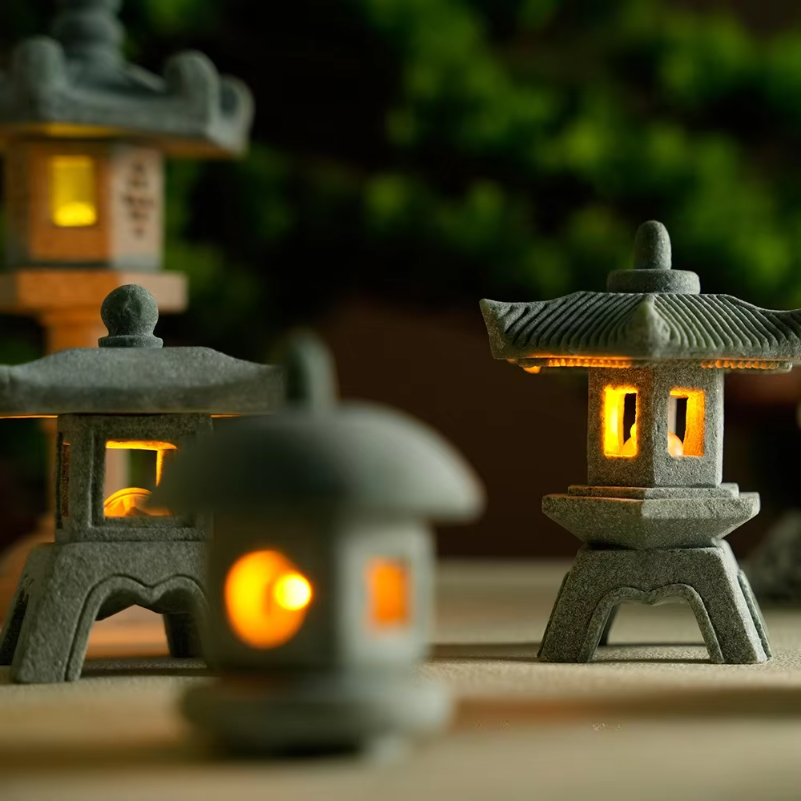Mini Pagoda Lantern Light Gard - Bonsai Garden Mini ulasan dan harga