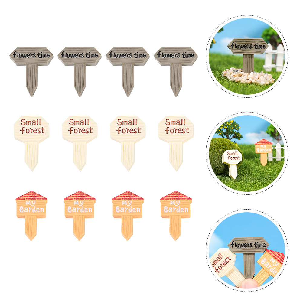 12Pcs Resin Direction Signpost - Bonsai Garden Mini ulasan dan harga