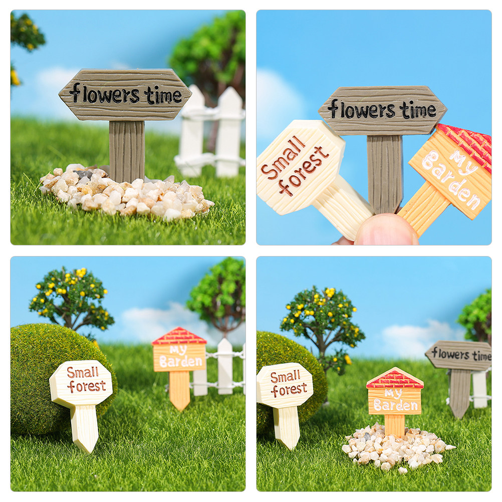 12Pcs Resin Direction Signpost - Bonsai Garden Mini ulasan dan harga