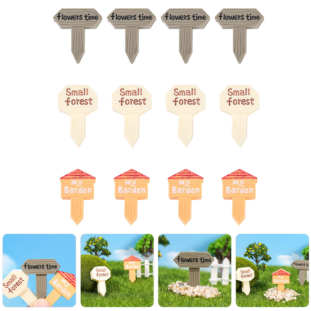 12Pcs Resin Direction Signpost - Bonsai Garden Mini ulasan dan harga