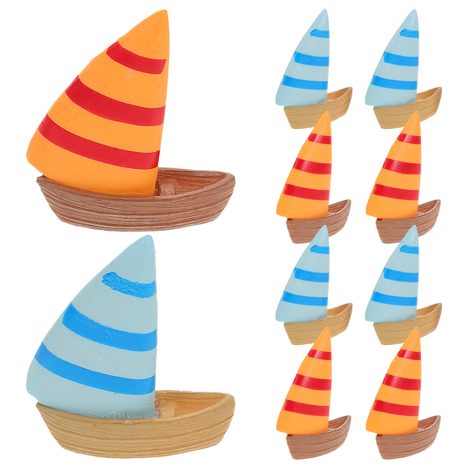Mini Sailboat Ornament Cute Mi - Bonsai Garden World ulasan dan harga