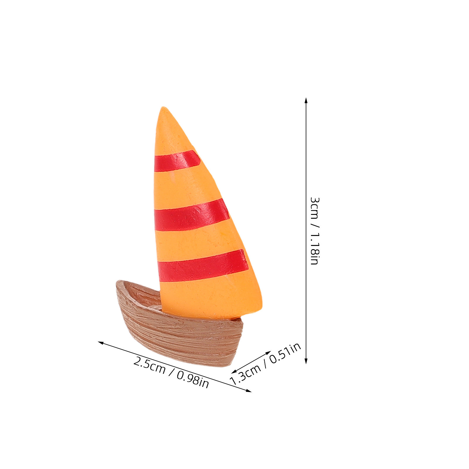 Mini Sailboat Ornament Cute Mi - Bonsai Garden World ulasan dan harga