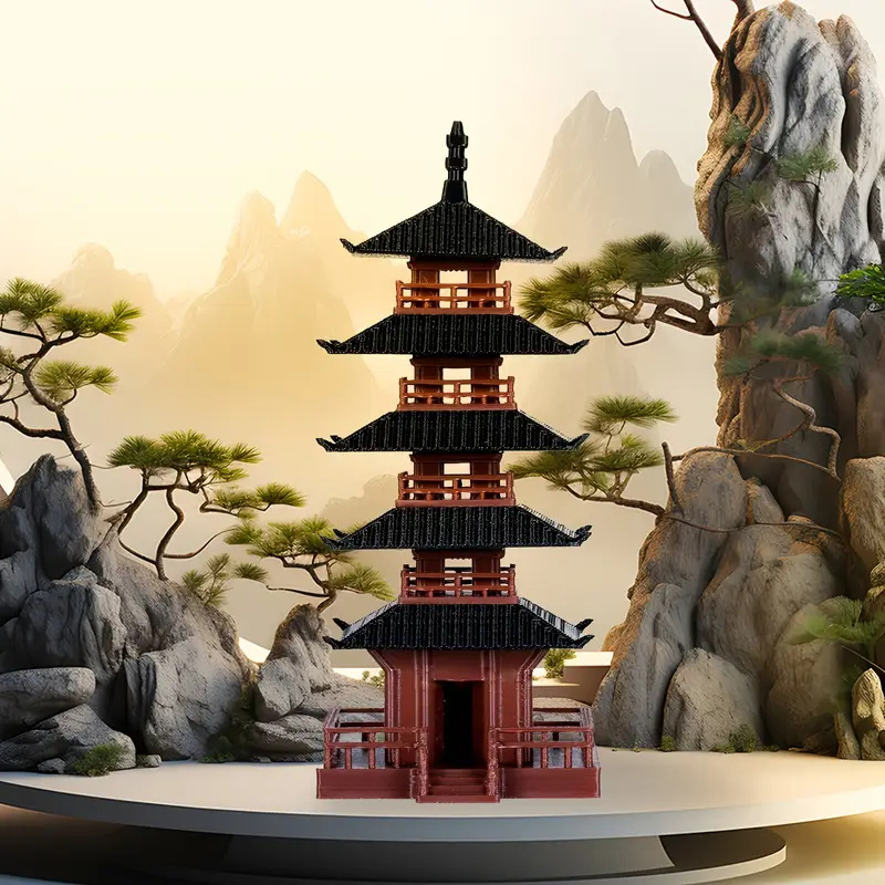 🛒1Pc Mini Pagoda Statue Chines - Bonsai Garden Mini ulasan dan harga