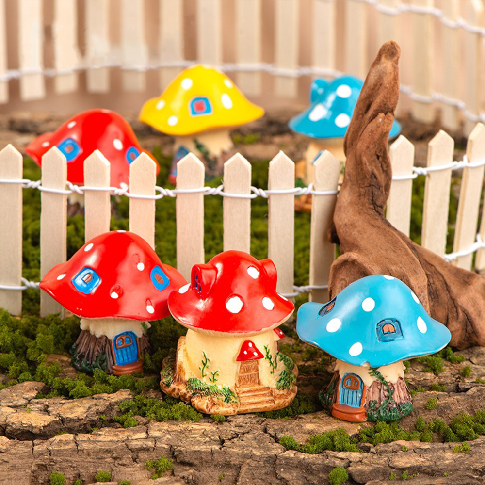Mini Mushroom Ornaments Garden - Bonsai Garden Mini ulasan dan harga