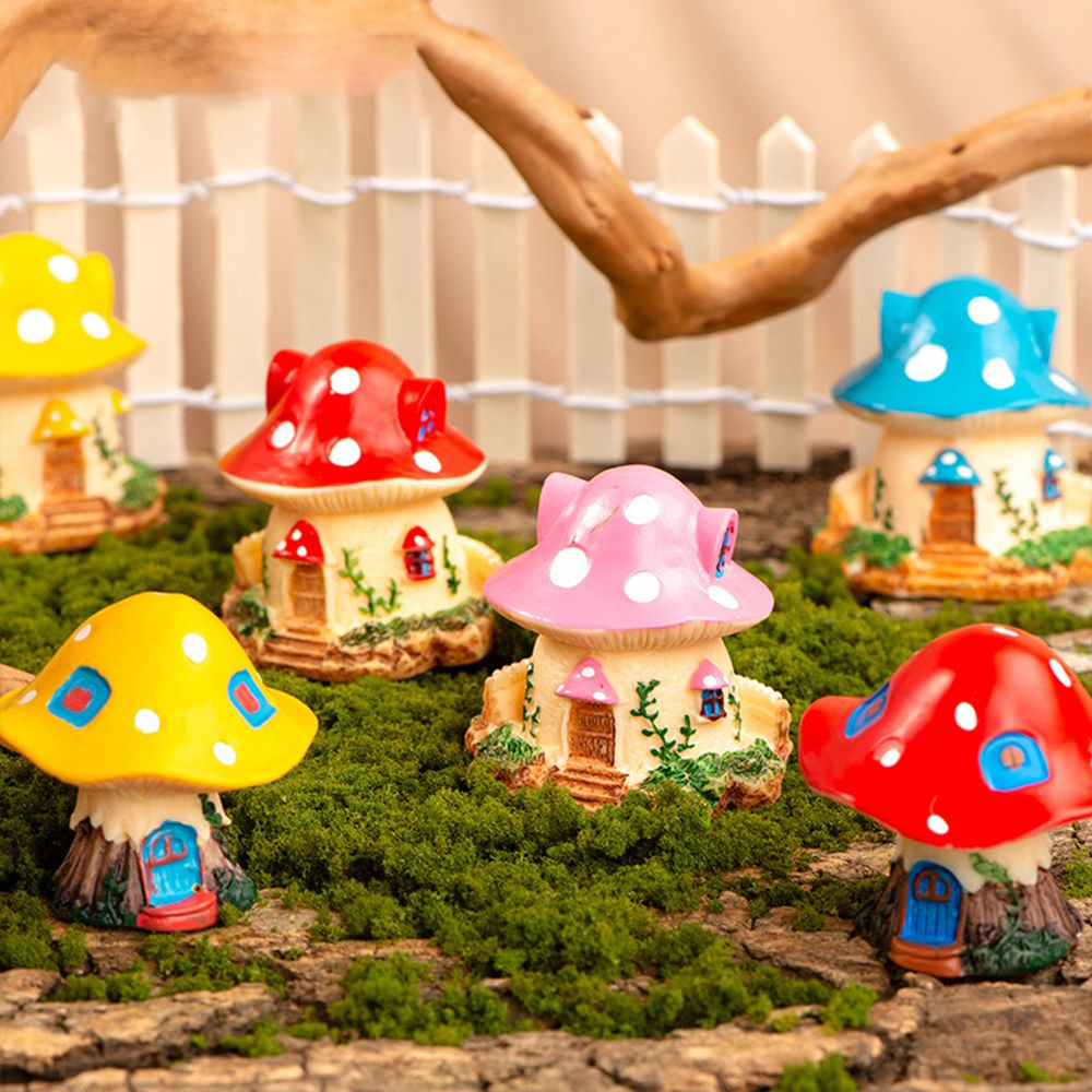 Mini Mushroom Ornaments Garden - Bonsai Garden Mini ulasan dan harga