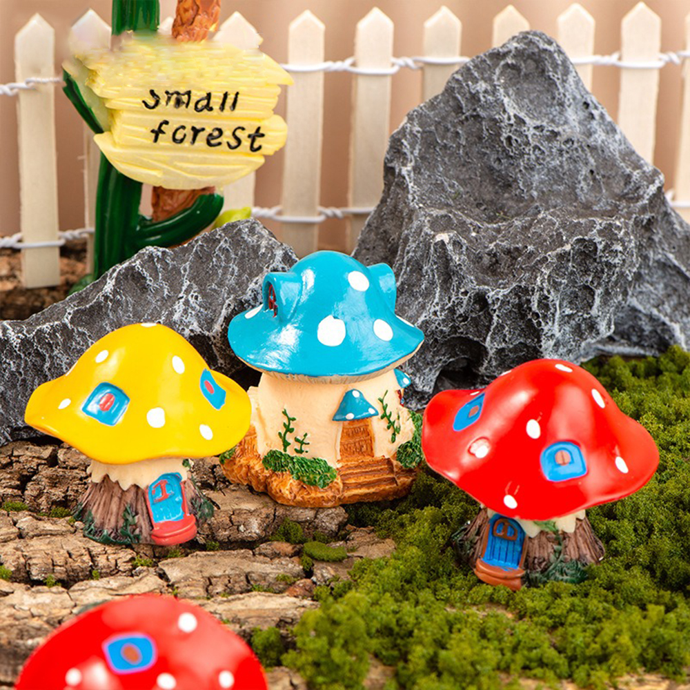 Mini Mushroom Ornaments Garden - Bonsai Garden Mini ulasan dan harga