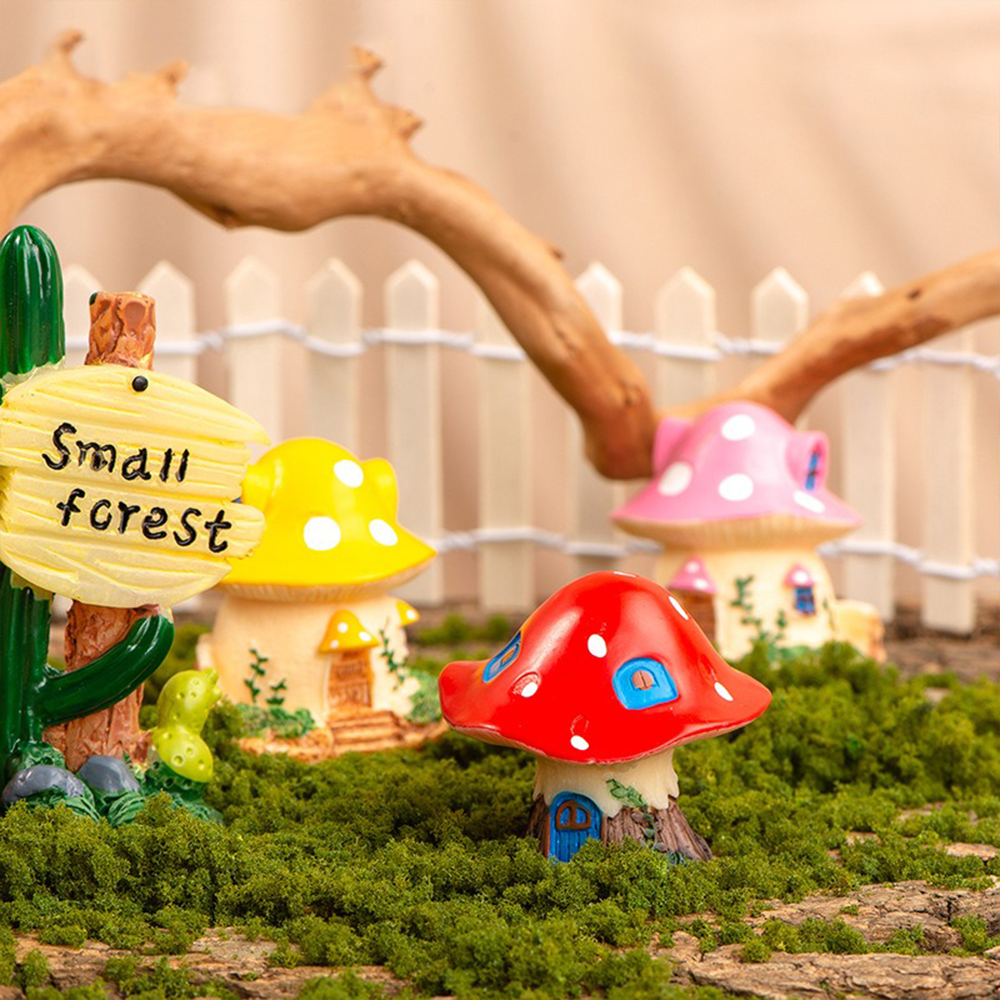 Mini Mushroom Ornaments Garden - Bonsai Garden Mini ulasan dan harga