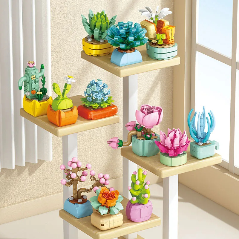 Flowers Succulents Building Bl - Bonsai Garden World ulasan dan harga